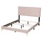Baxton Studio Abberton Modern and Contemporary Light Pink Velvet and Gold Metal Queen Size Panel Bed 220-12852-ZORO - alternate 3